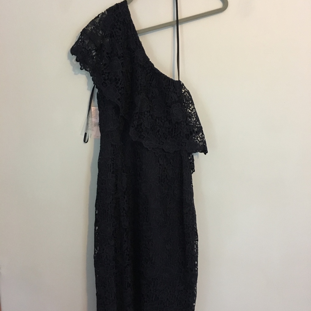 Navy One Shoulder Cocktail Dress (NWT)
